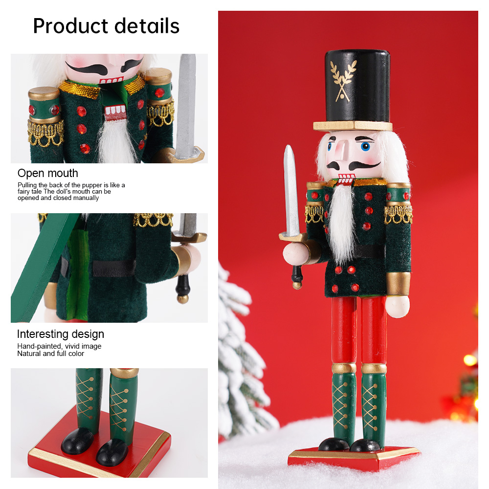 30cm Christmas Nutcracker Wood - Nutcracker Figurine ulasan dan harga