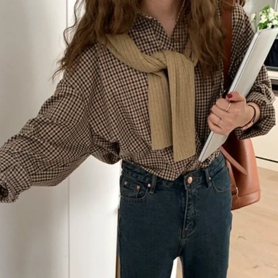 Plaid Shirt for Women's Autumn - Christmas Throw Blanket ulasan dan harga