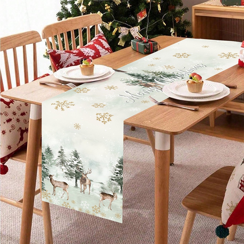 Christmas Table Runner Merry C - Christmas Table Runner ulasan dan harga