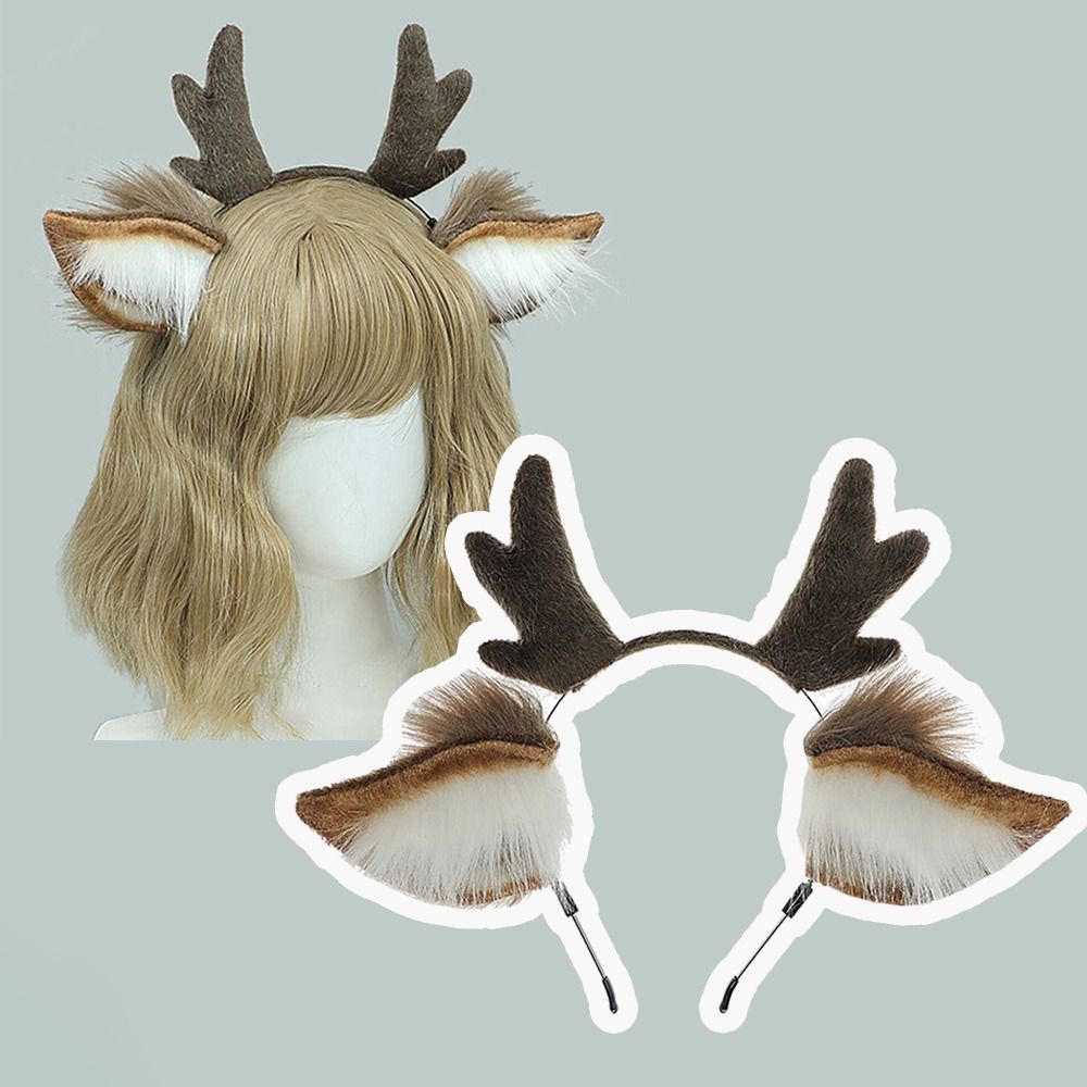Deer Ears Reindeer Antler Head - Reindeer Antlers Headband ulasan dan harga
