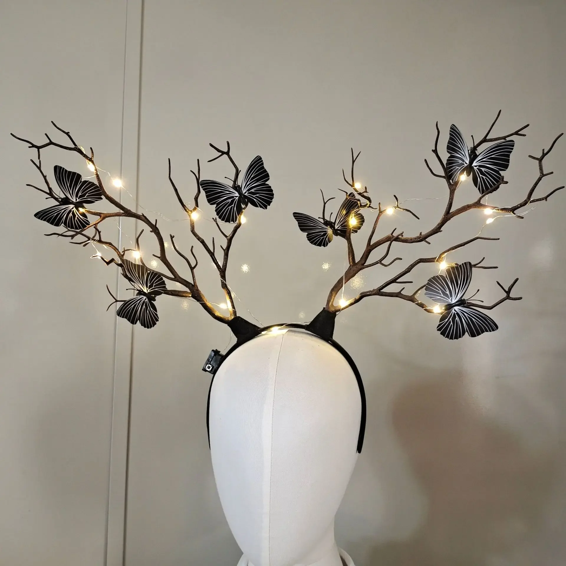 Women Girls Light Up Glowing R - Reindeer Antlers Headband ulasan dan harga