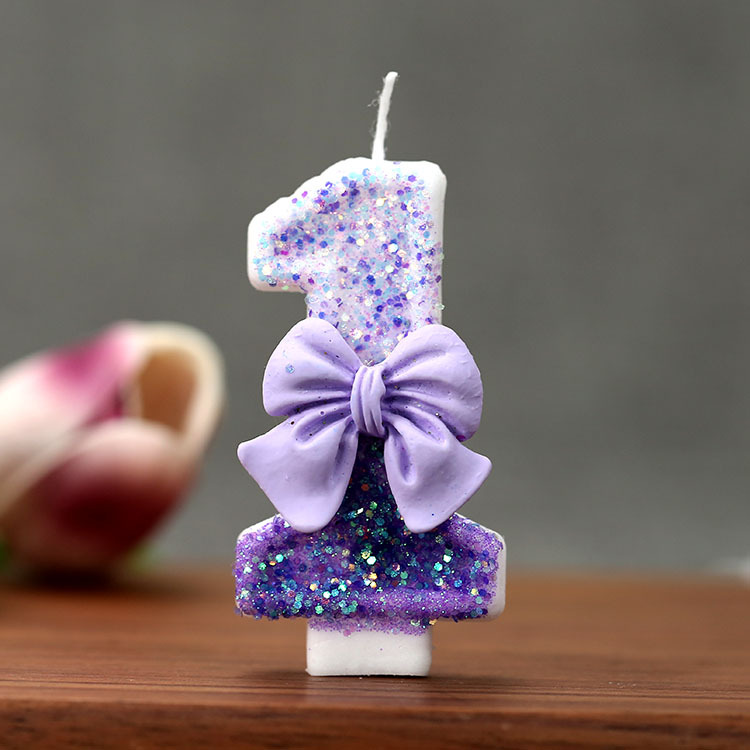Creative Glitter Gradual Purpl - Holiday Candle Set ulasan dan harga