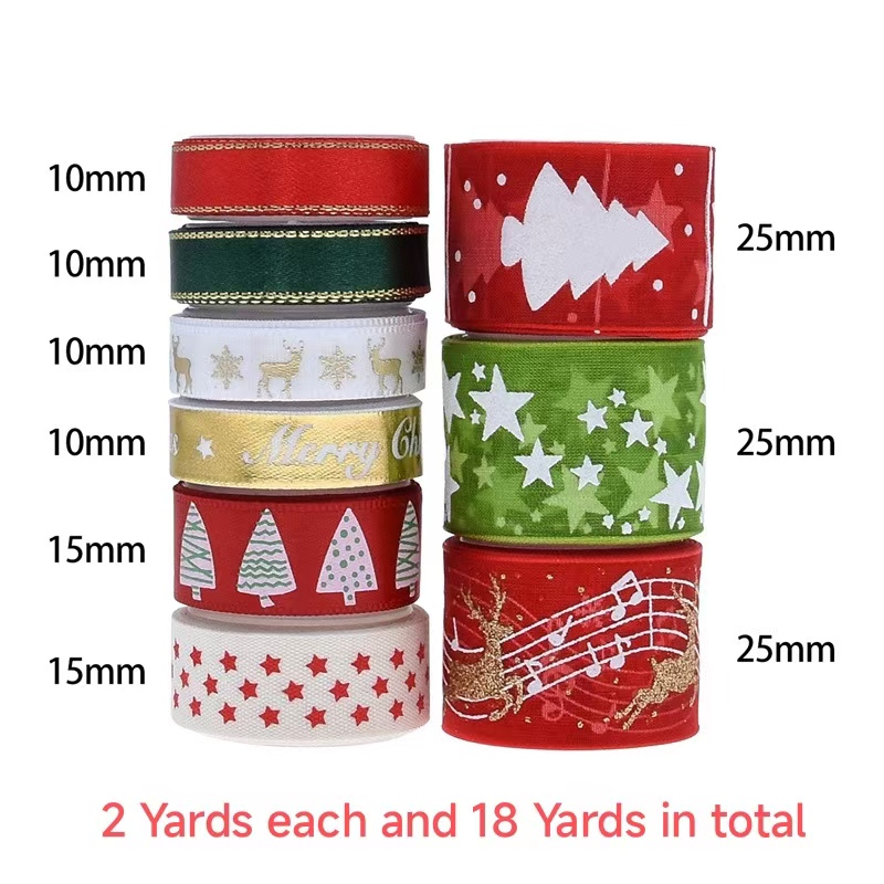 9pcs Christmas Ribbons Set Fes - Gift Box Wrap Set ulasan dan harga