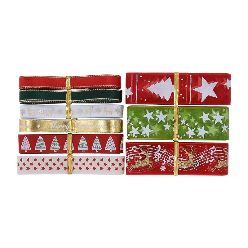 9pcs Christmas Ribbons Set Fes - Gift Box Wrap Set ulasan dan harga