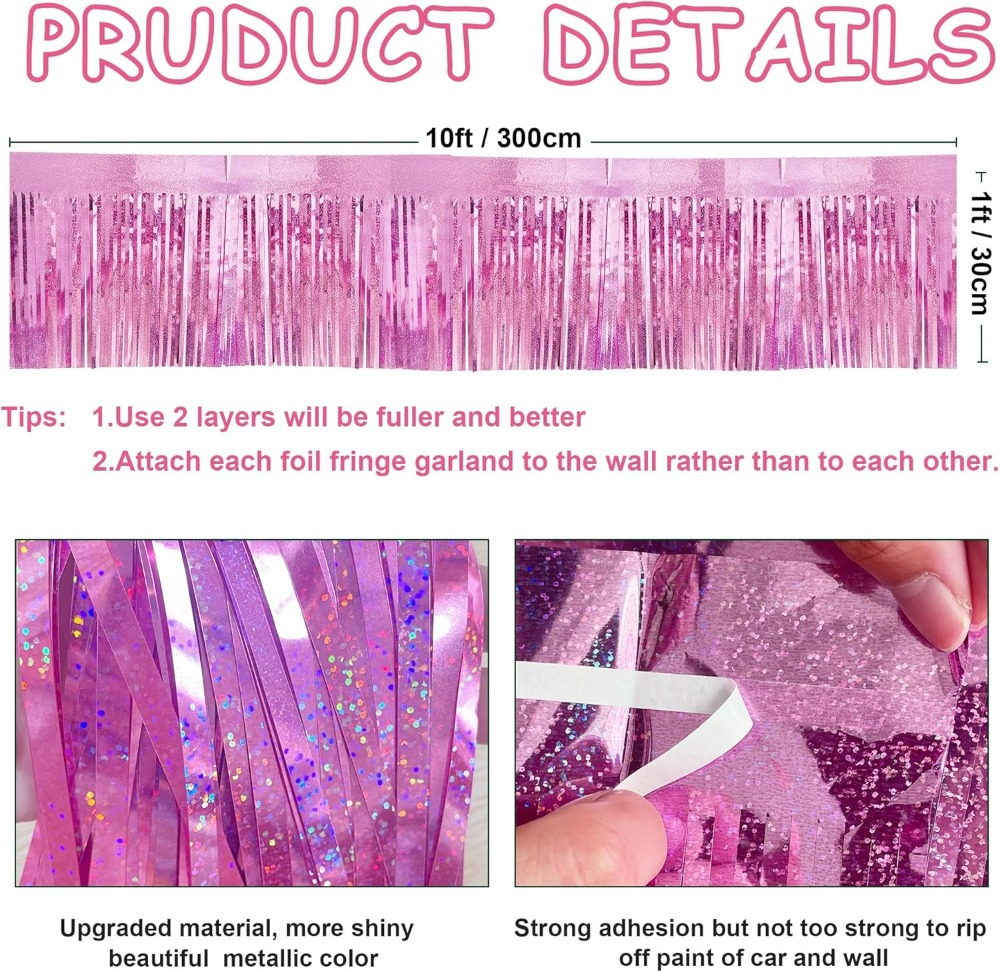 4 Pack Each 10 Feet Glitter Pi - Tinsel Garland Decoration ulasan dan harga
