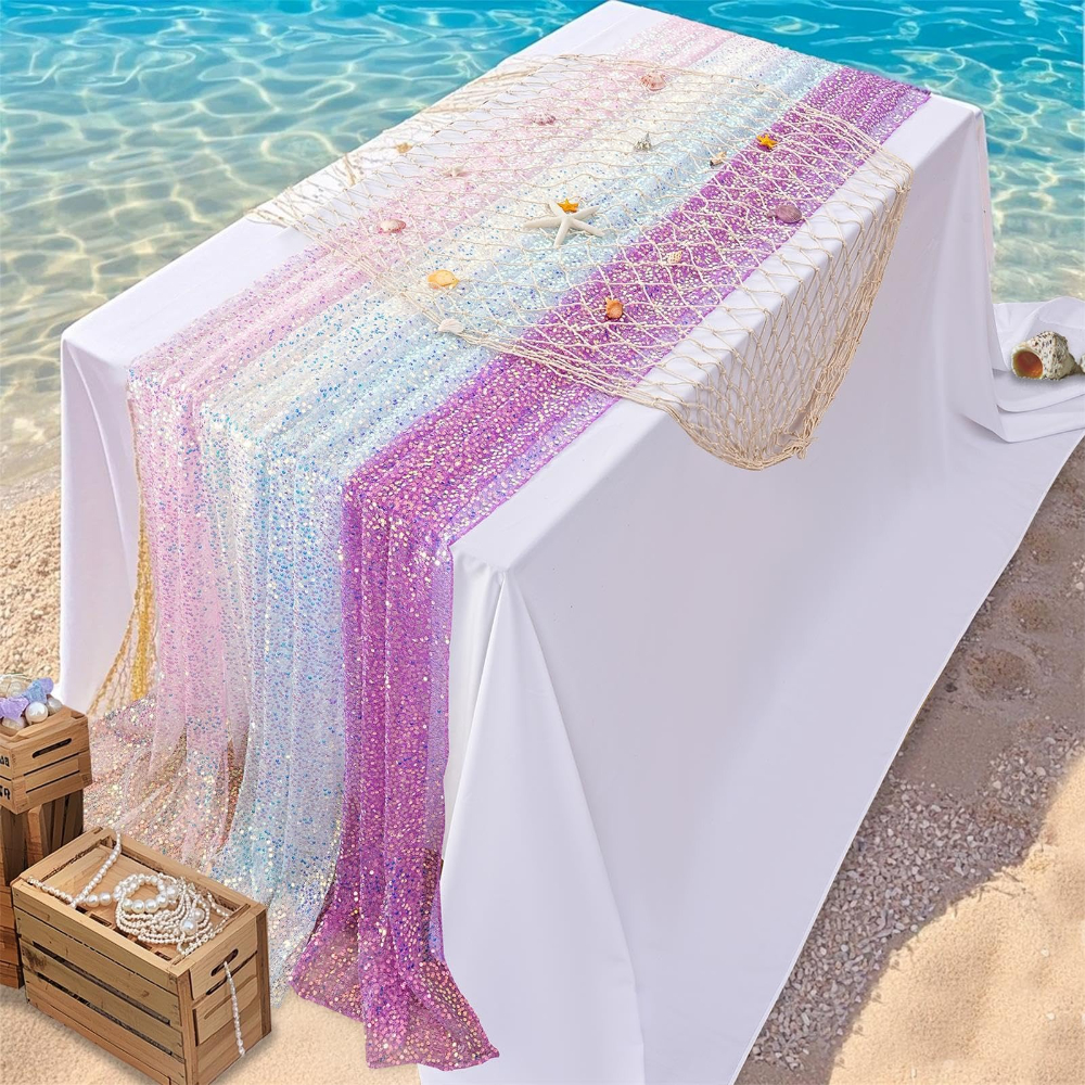 1 Pack Sequin Table Runner Spa - Christmas Table Runner ulasan dan harga