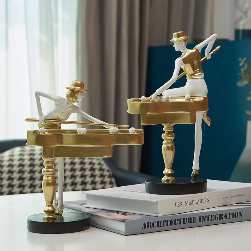 Nordic Billiard Resin Ornament - Nutcracker Figurine ulasan dan harga