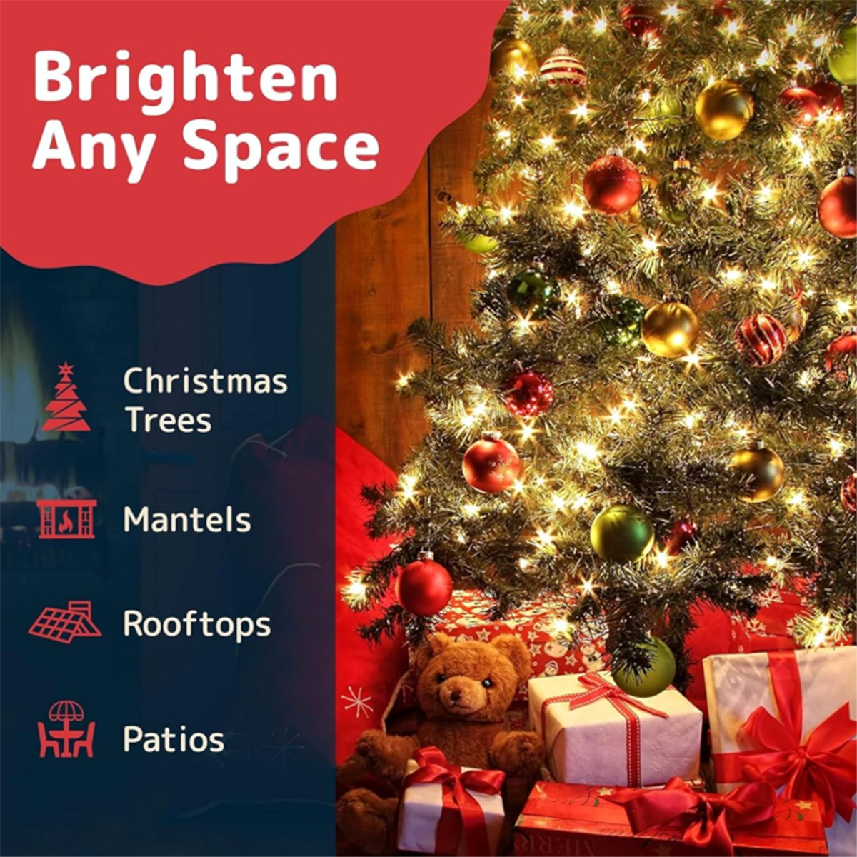 AT13 Clear Christmas Tree Ligh - Christmas Lights Outdoor ulasan dan harga