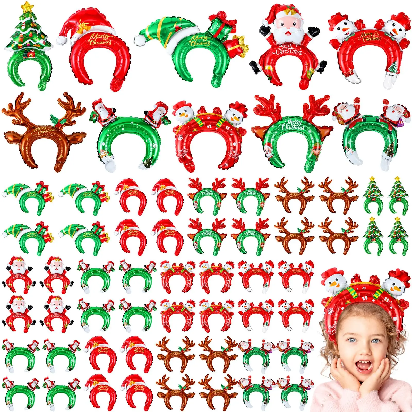 Christmas Inflatable Headbands - Reindeer Antlers Headband ulasan dan harga