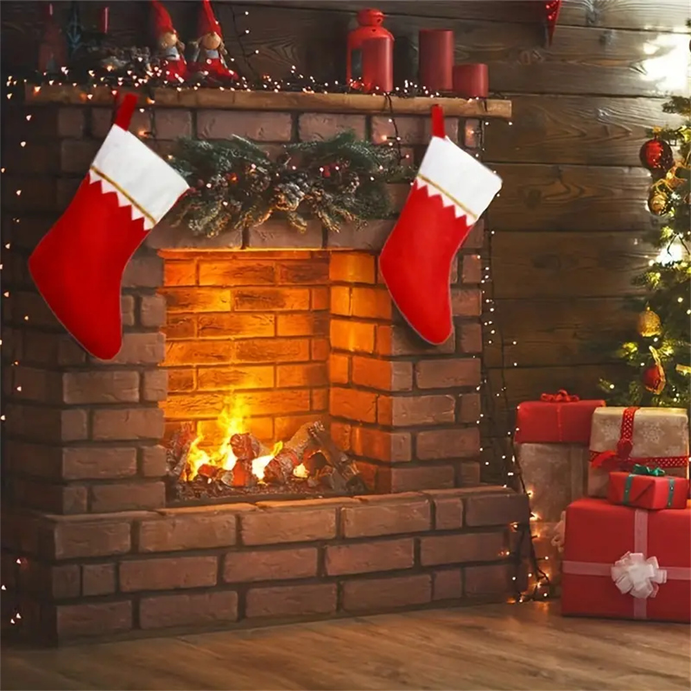 12pcs Red Felt Christmas Stock - Christmas Stocking Hanging ulasan dan harga