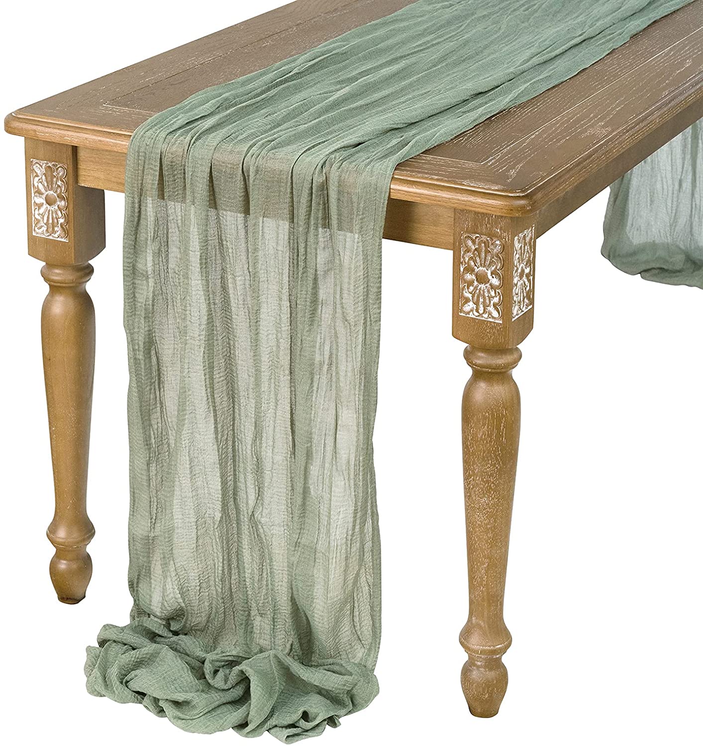 Semi-Sheer Gauze Wedding Party - Christmas Table Runner ulasan dan harga