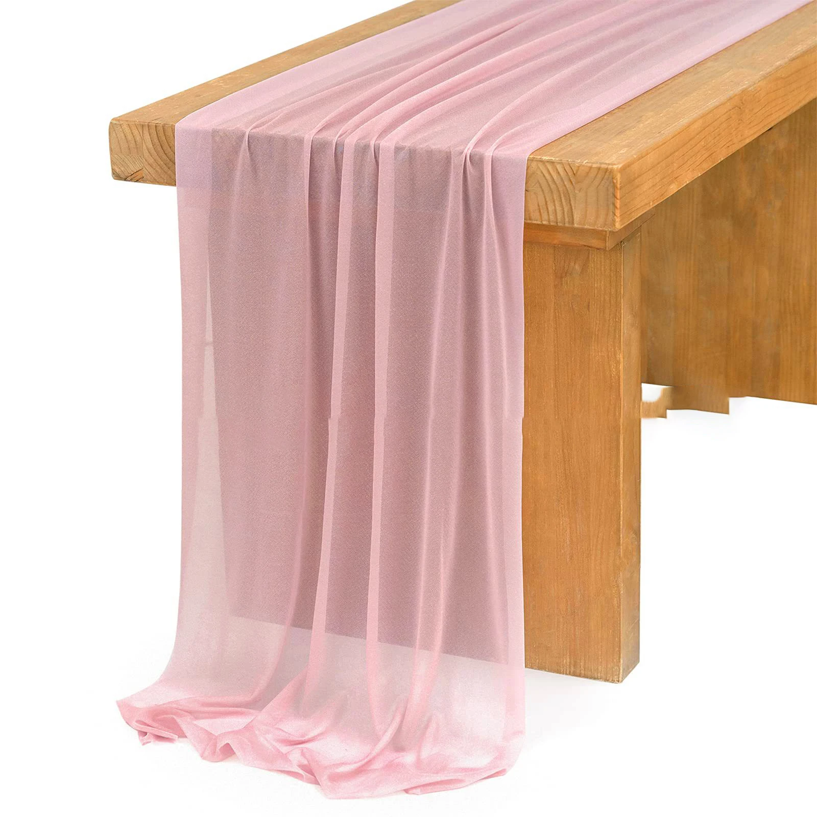 Chiffon White Table Runner Tab - Christmas Table Runner ulasan dan harga