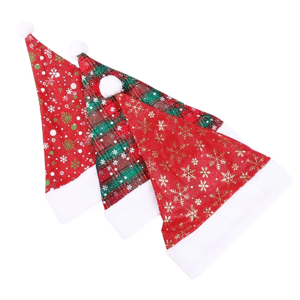 Thick Christmas Hat Red Checke - Santa Hat Plush ulasan dan harga