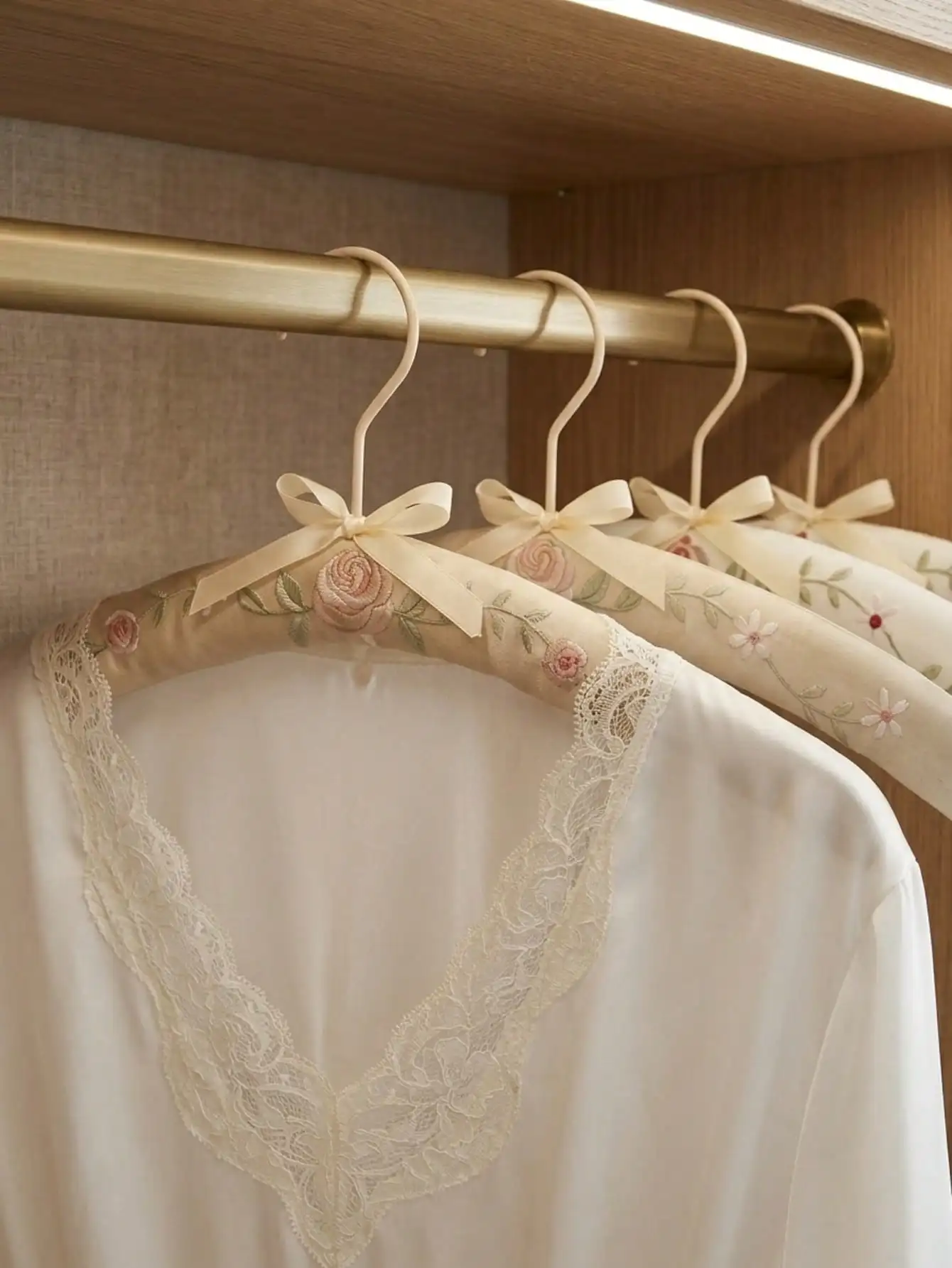 Embroidery-Covered Hanging Rac - Ribbon Bow Gift ulasan dan harga