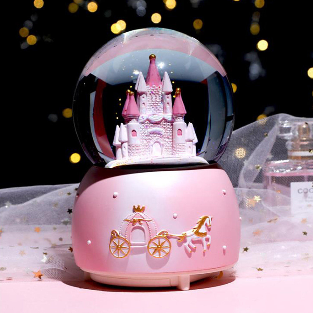 1Pcs Music Snow Globe Desktop  - Snow Globe Musical ulasan dan harga