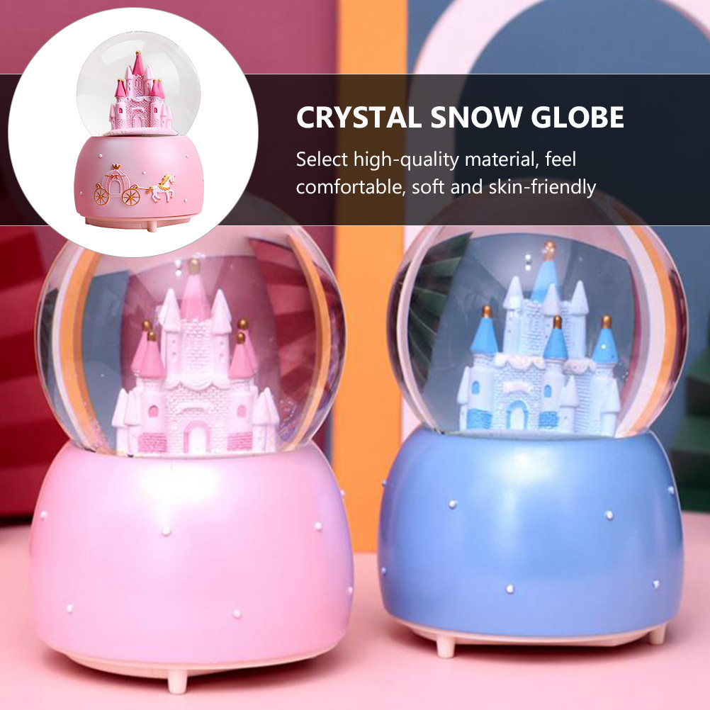 1Pcs Music Snow Globe Desktop  - Snow Globe Musical ulasan dan harga