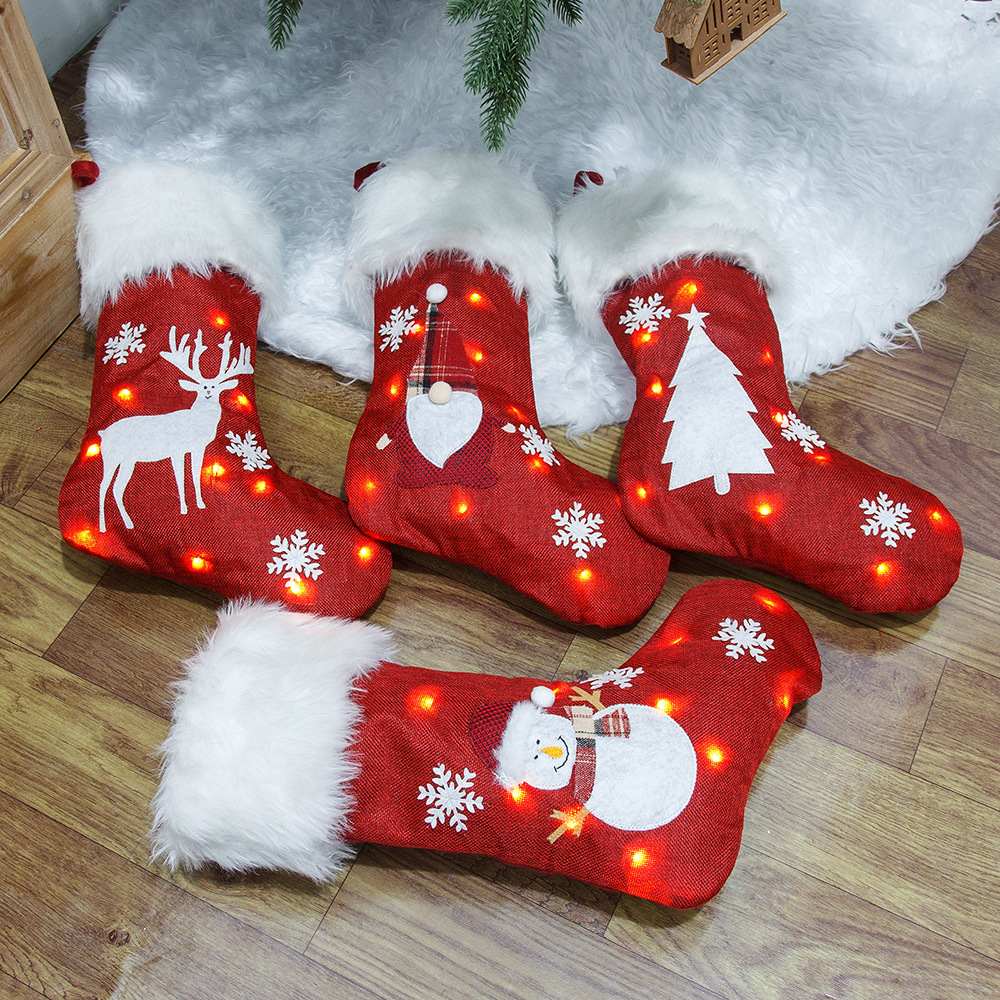 Christmas Socks With Led Light - Christmas Stocking Hanging ulasan dan harga