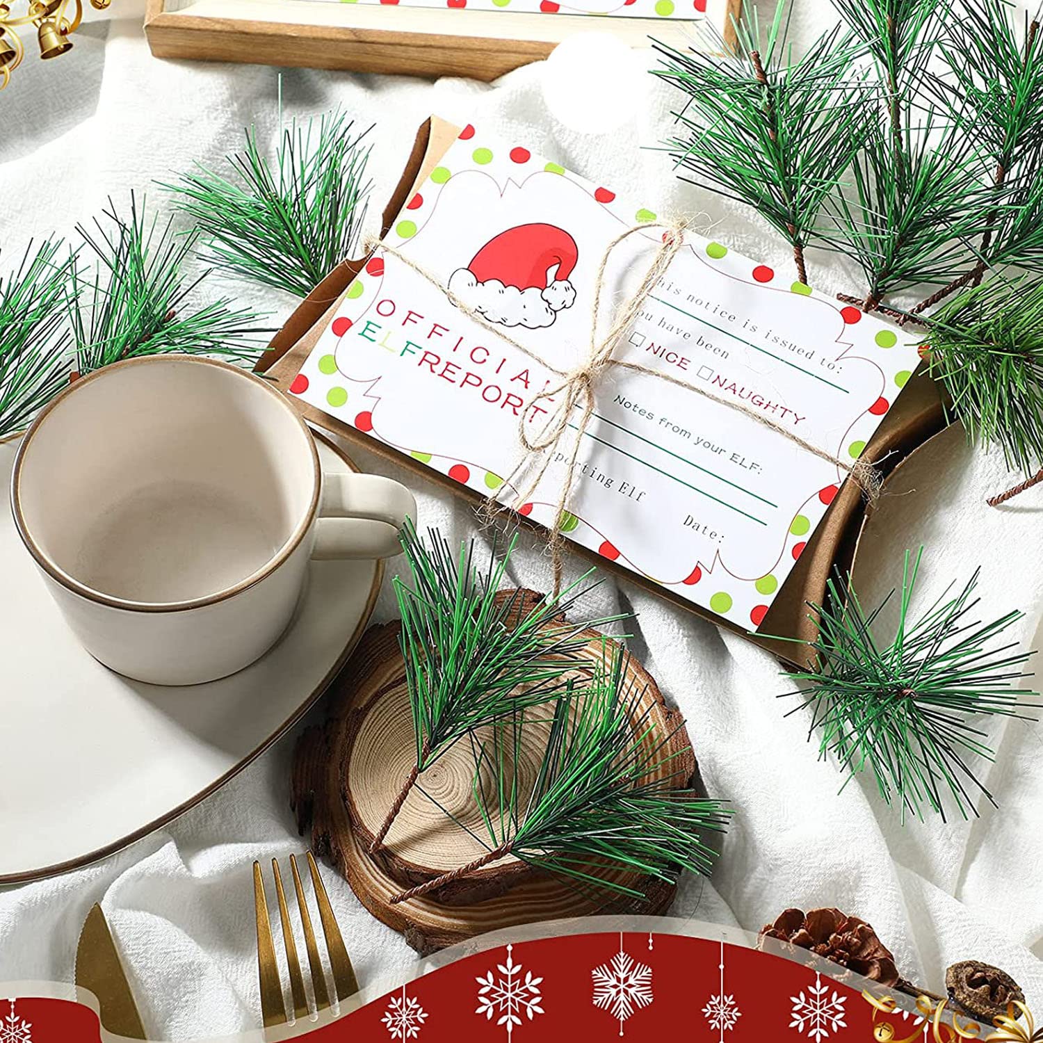 Fake Tree Leaves Branches Arti - Christmas Wreath Fake ulasan dan harga