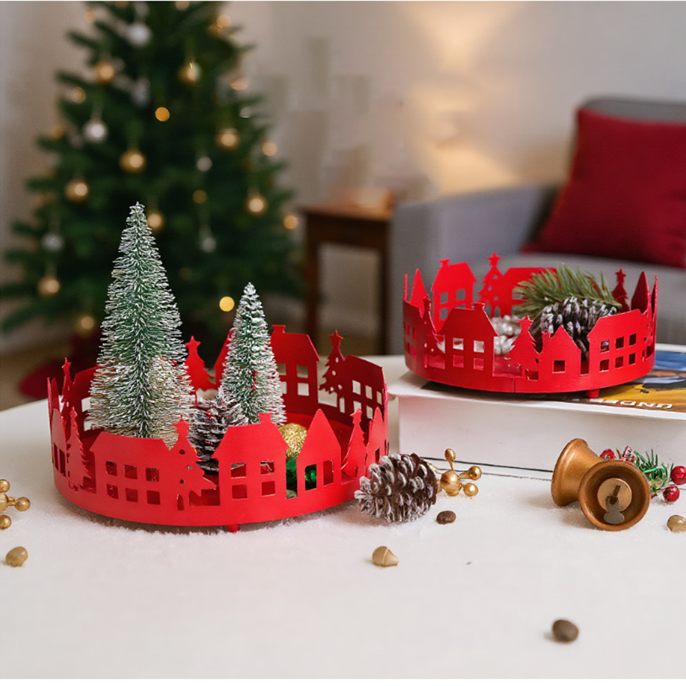 Decorative Christmas iron tray - Holiday Candle Set ulasan dan harga