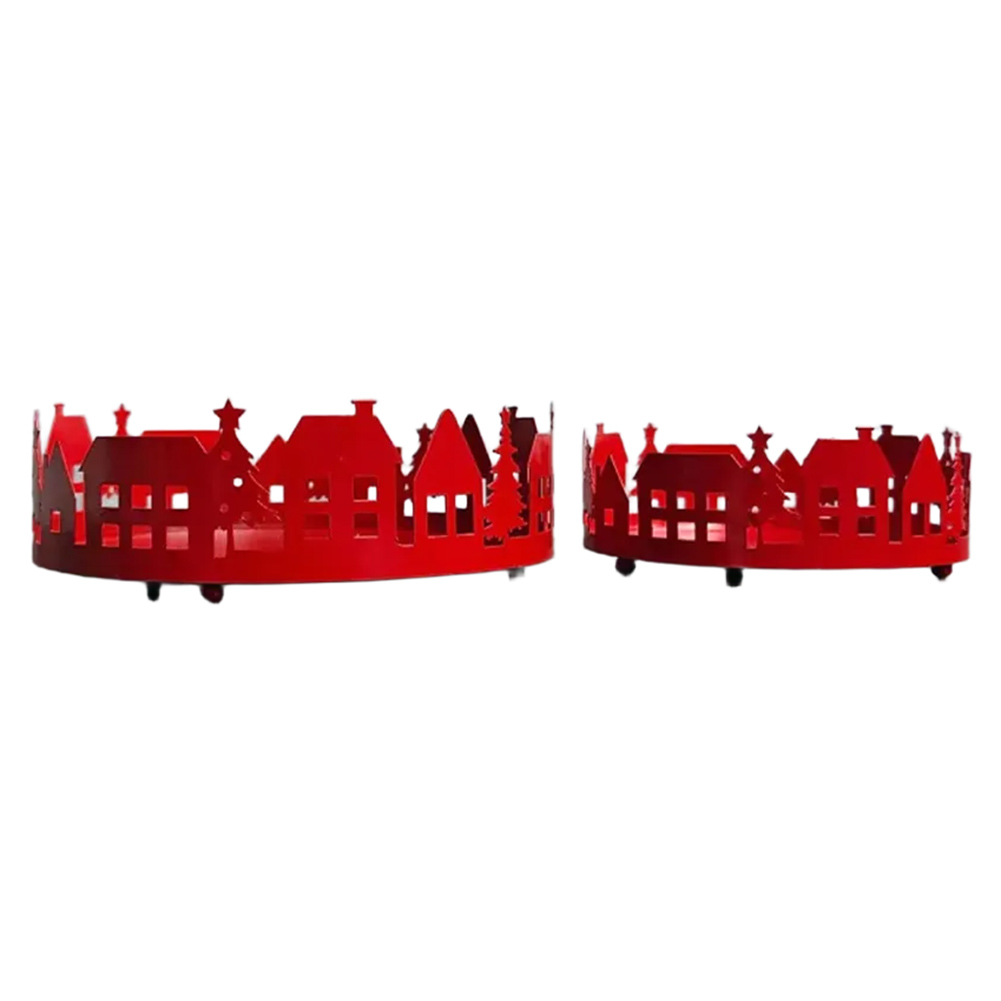 Decorative Christmas iron tray - Holiday Candle Set ulasan dan harga