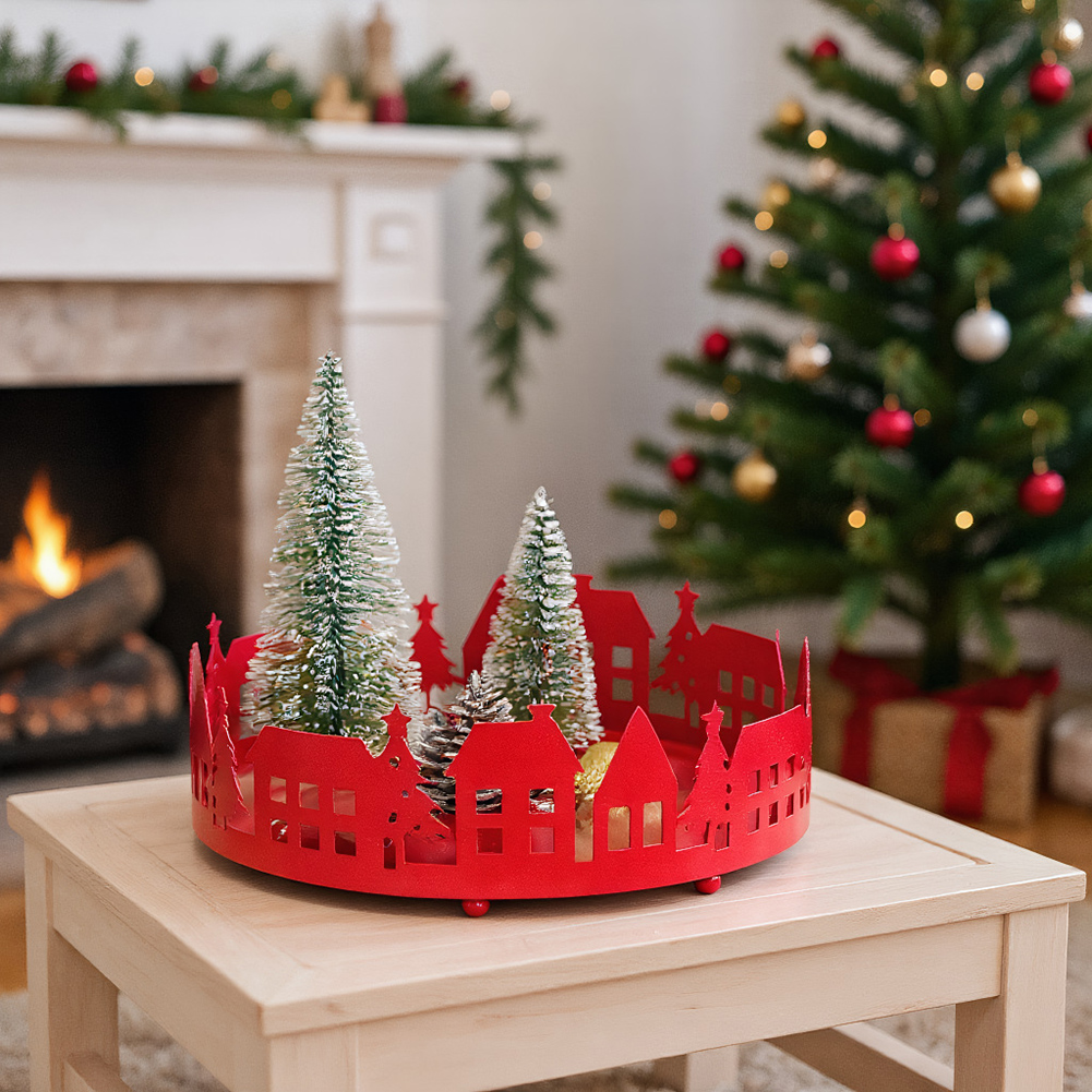 Decorative Christmas iron tray - Holiday Candle Set ulasan dan harga