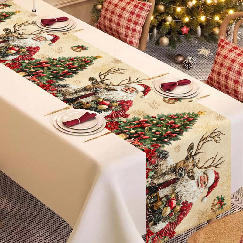 Vintage Christmas Table Runner - Christmas Table Runner ulasan dan harga