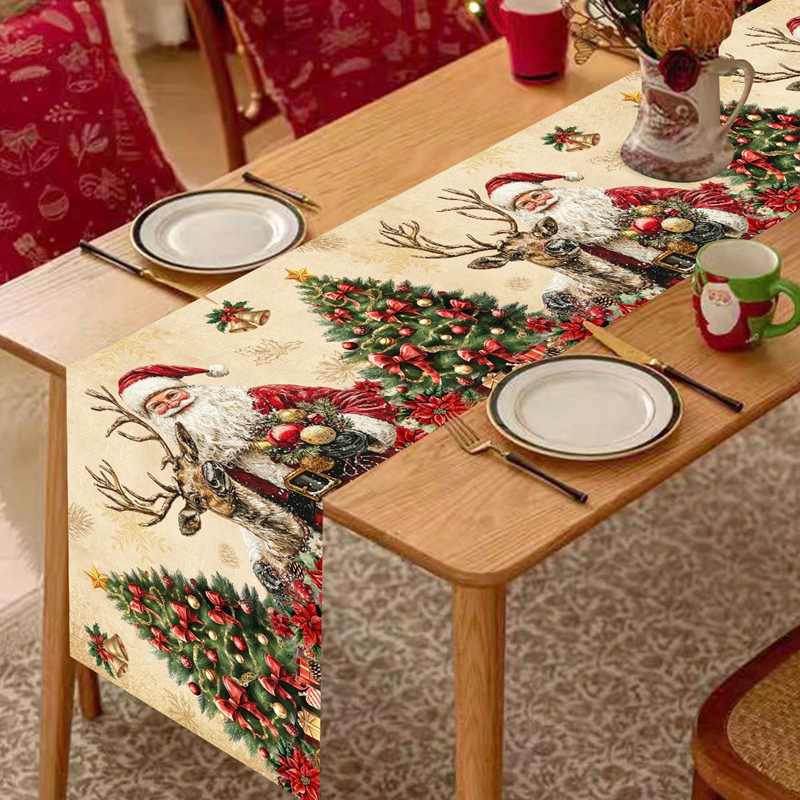 Vintage Christmas Table Runner - Christmas Table Runner ulasan dan harga