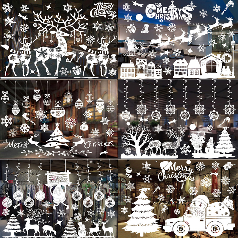 Merry Christmas Decoration Win - Snowflake Window Decal ulasan dan harga