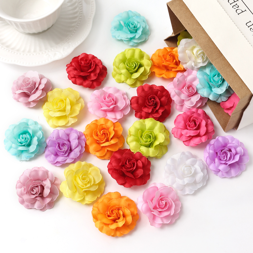 5Pcs Rose Artificial Flowers H - Christmas Wreath Fake ulasan dan harga