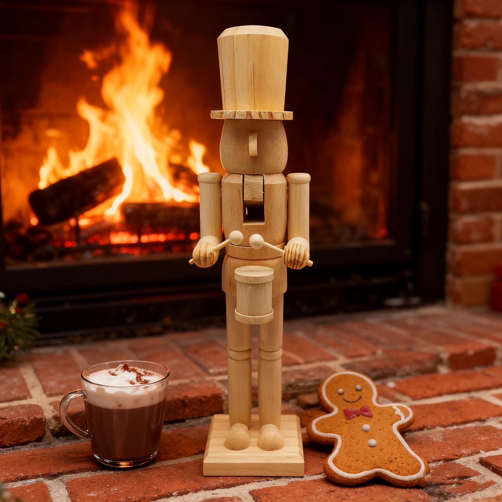 Nutcracker Decor 38cm Wooden F - Nutcracker Figurine ulasan dan harga