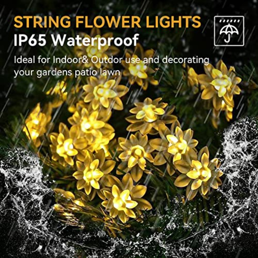 Solar Flower String Lights Out - Christmas Lights Outdoor ulasan dan harga
