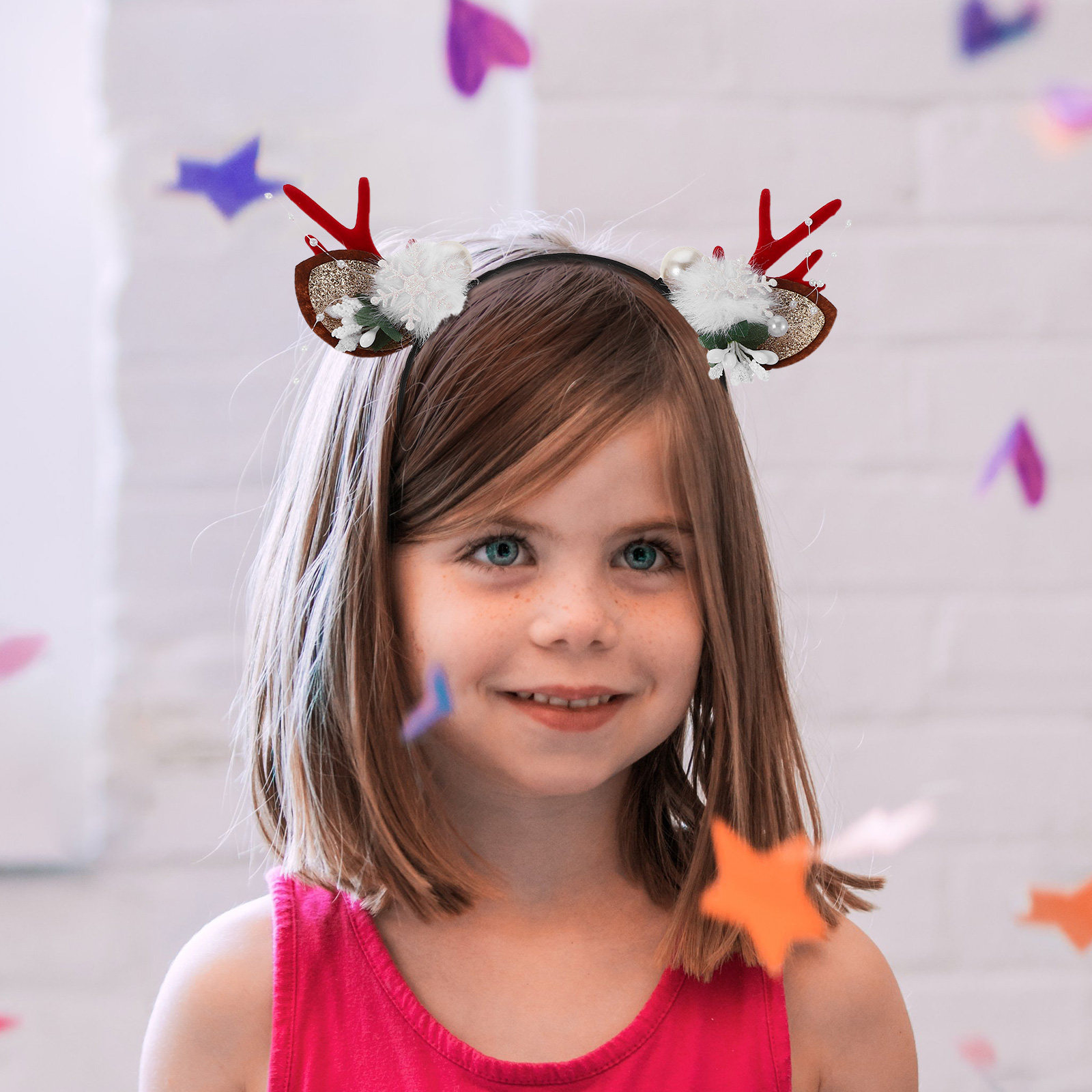 4Pcs Festive Reindeer Antlers  - Reindeer Antlers Headband ulasan dan harga