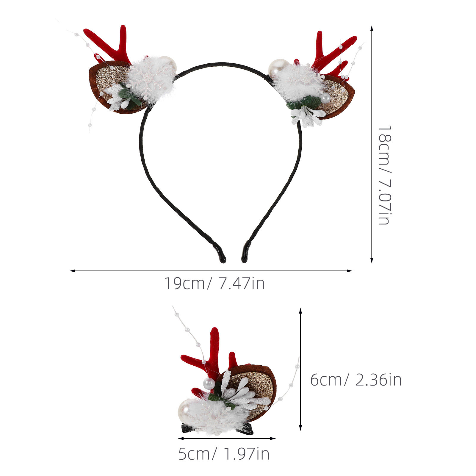 4Pcs Festive Reindeer Antlers  - Reindeer Antlers Headband ulasan dan harga