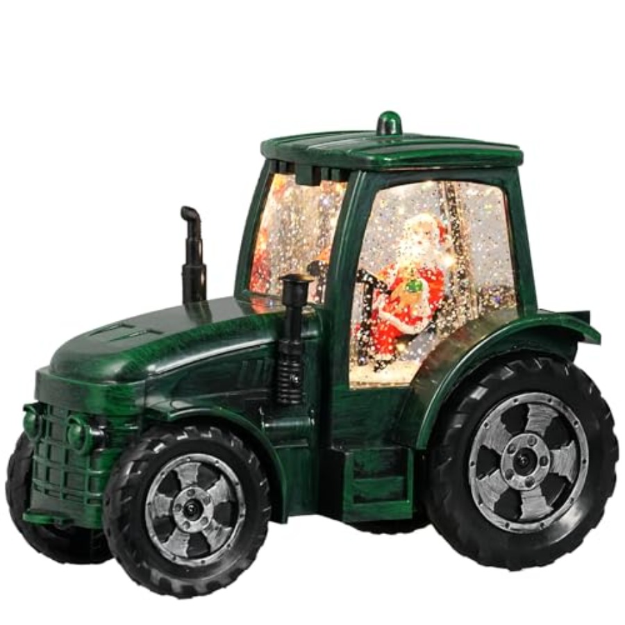 Christmas Snow Globe Tractor S - Snow Globe Musical ulasan dan harga