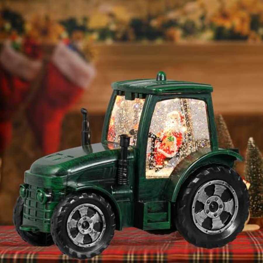Christmas Snow Globe Tractor S - Snow Globe Musical ulasan dan harga