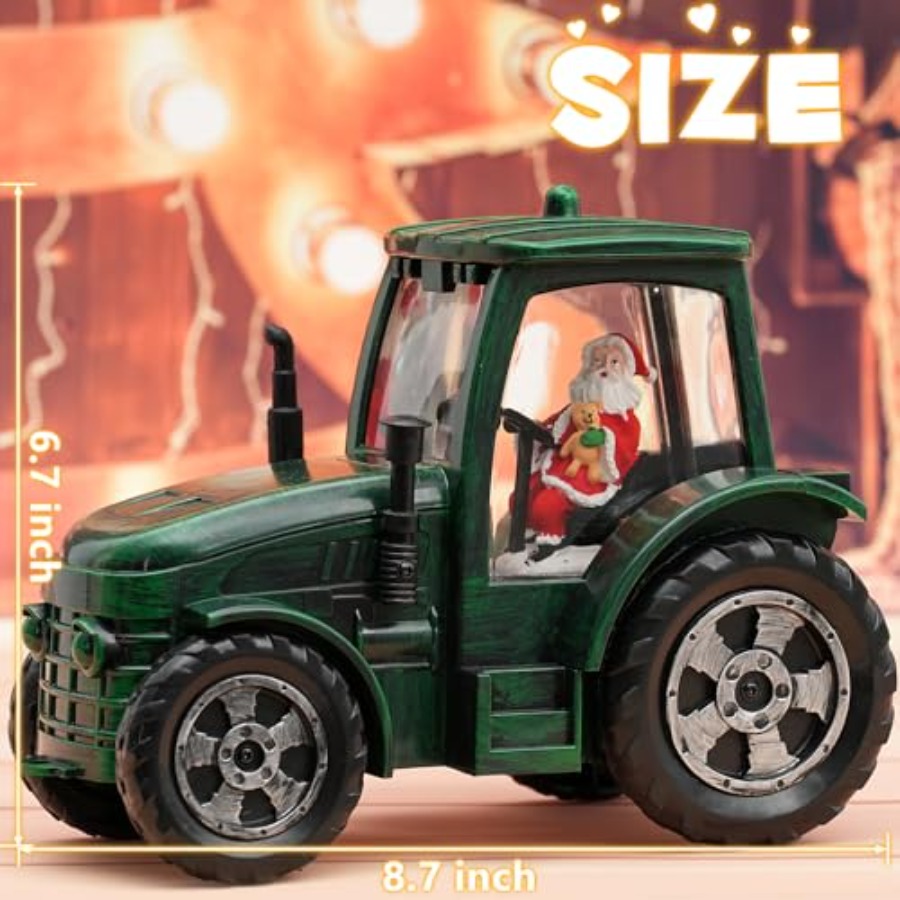Christmas Snow Globe Tractor S - Snow Globe Musical ulasan dan harga