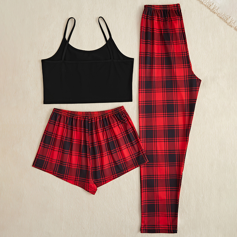 3Pcs Women's Pajama Set Camiso - Christmas Throw Blanket ulasan dan harga