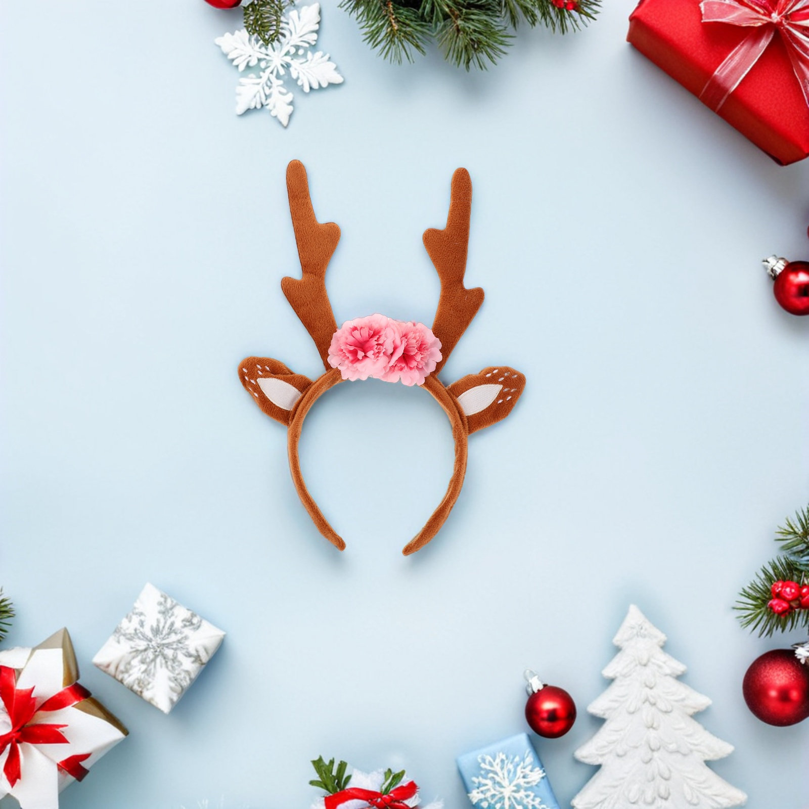 Reindeer Antlers Headband Chri - Reindeer Antlers Headband ulasan dan harga