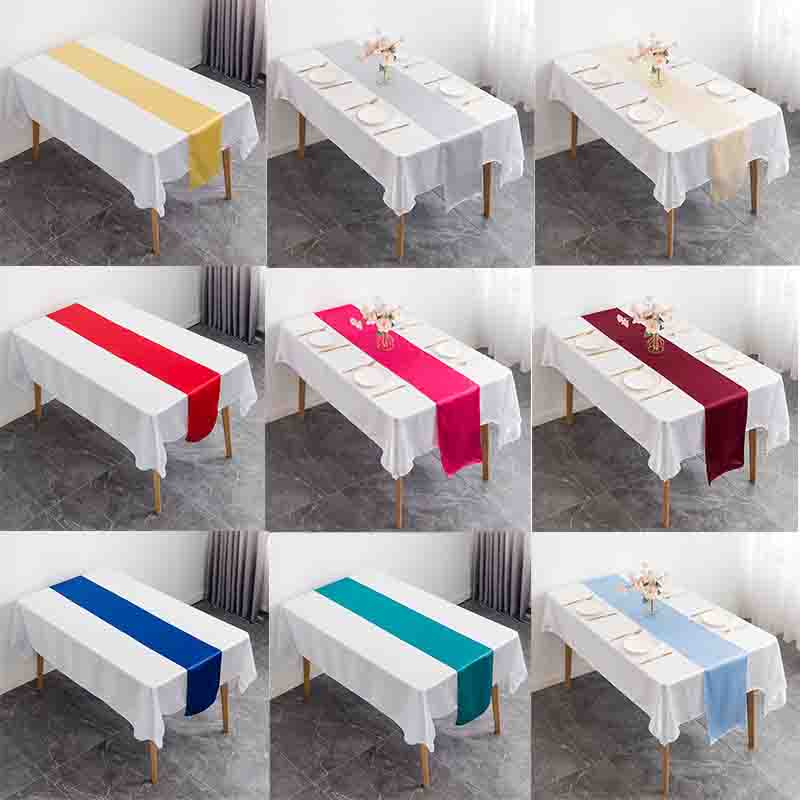 12x108 Inch Satin Wedding Tabl - Christmas Table Runner ulasan dan harga
