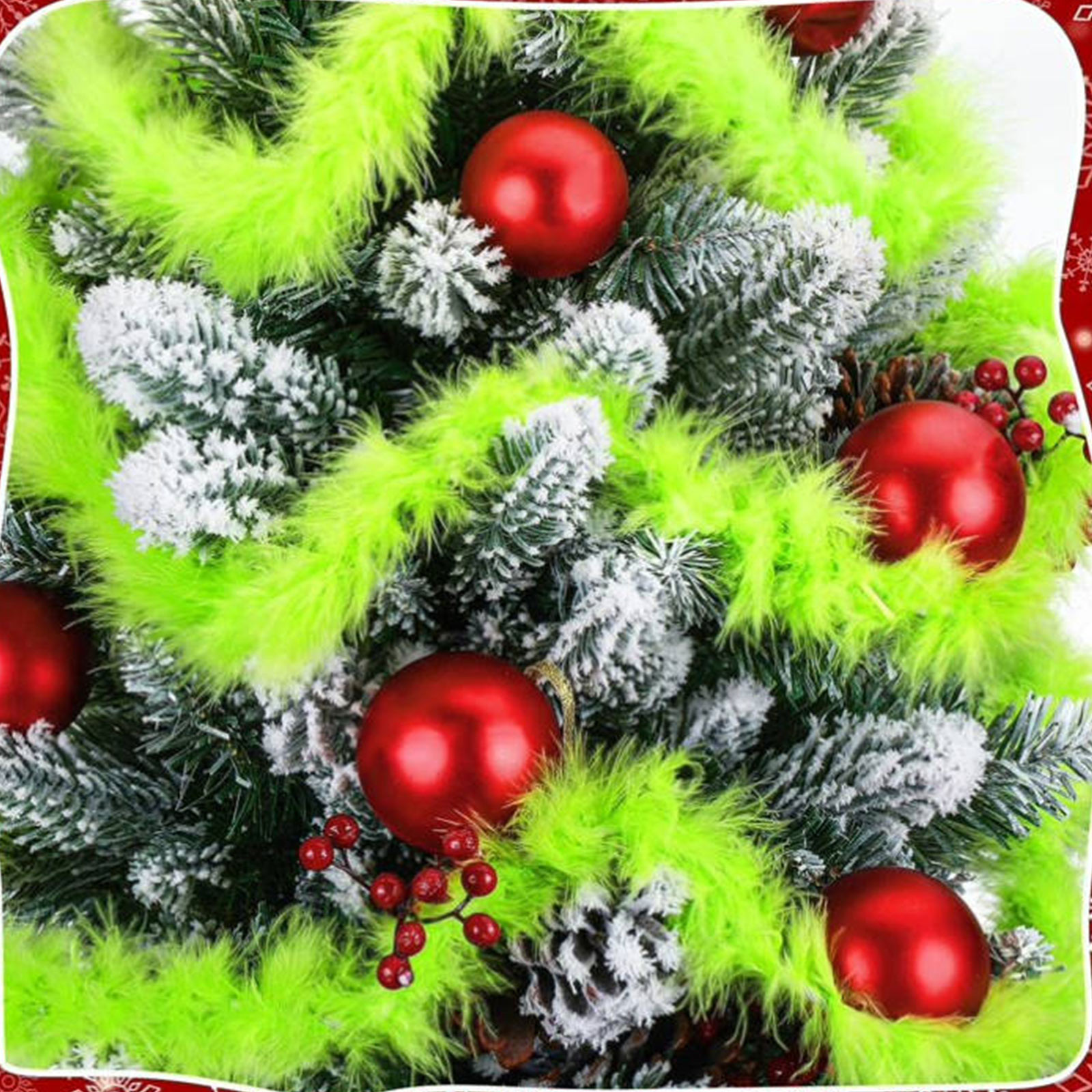 Christmas Garland 3 PCS 20 Fee - Tinsel Garland Decoration ulasan dan harga