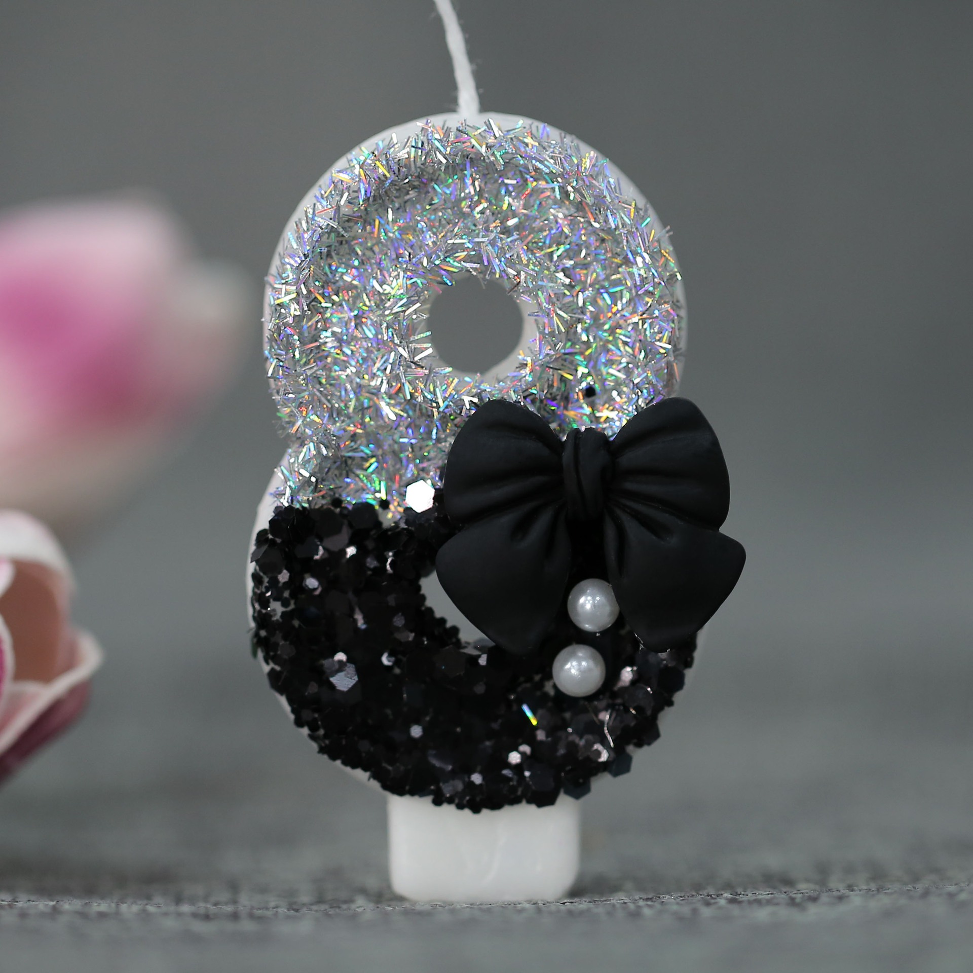 Midnight Bow & Pearl 0-9 Numbe - Holiday Candle Set ulasan dan harga