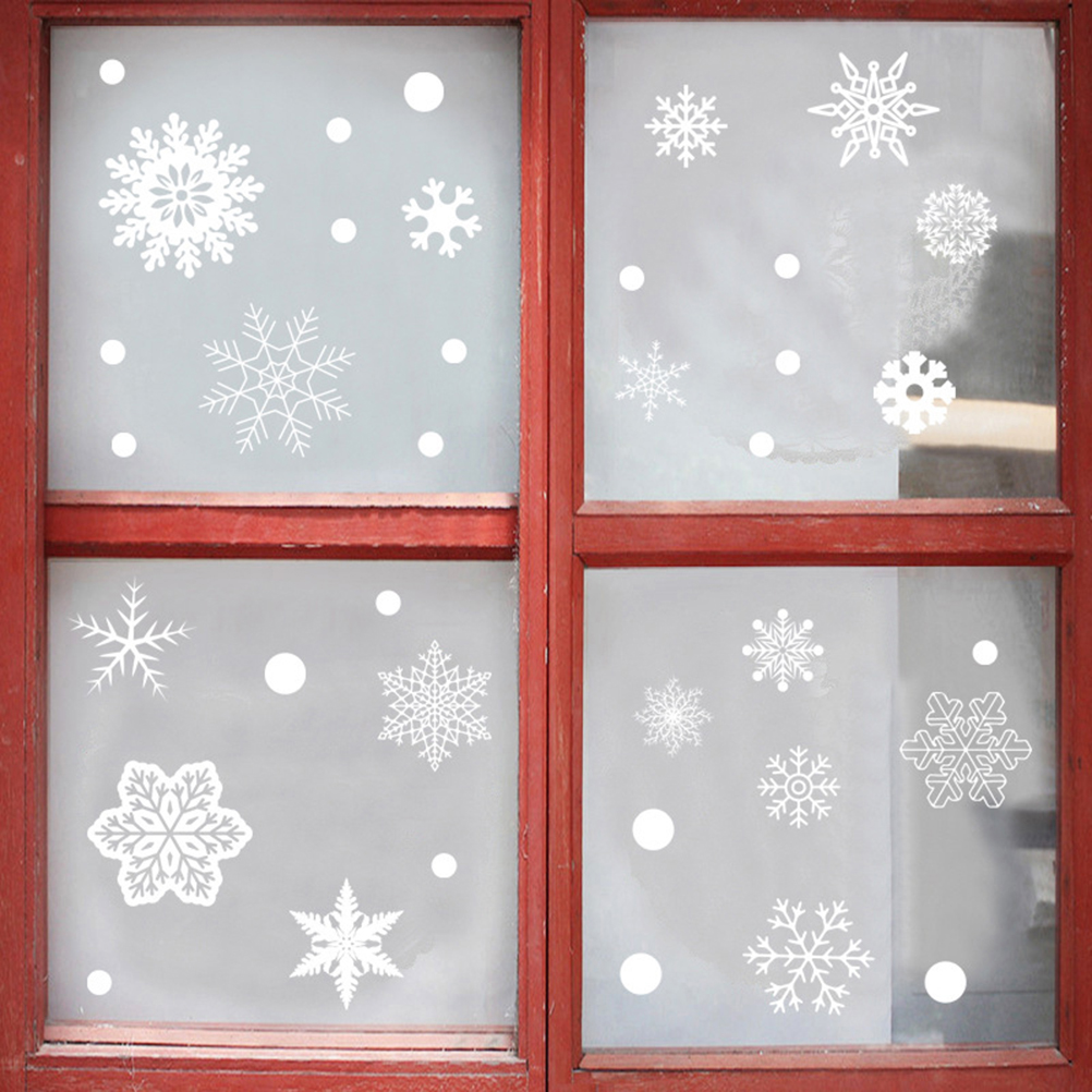 37PCS Gift Xmas Festival Suppl - Snowflake Window Decal ulasan dan harga