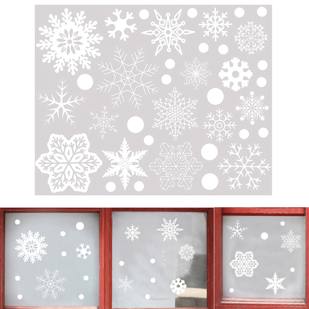 37PCS Gift Xmas Festival Suppl - Snowflake Window Decal ulasan dan harga