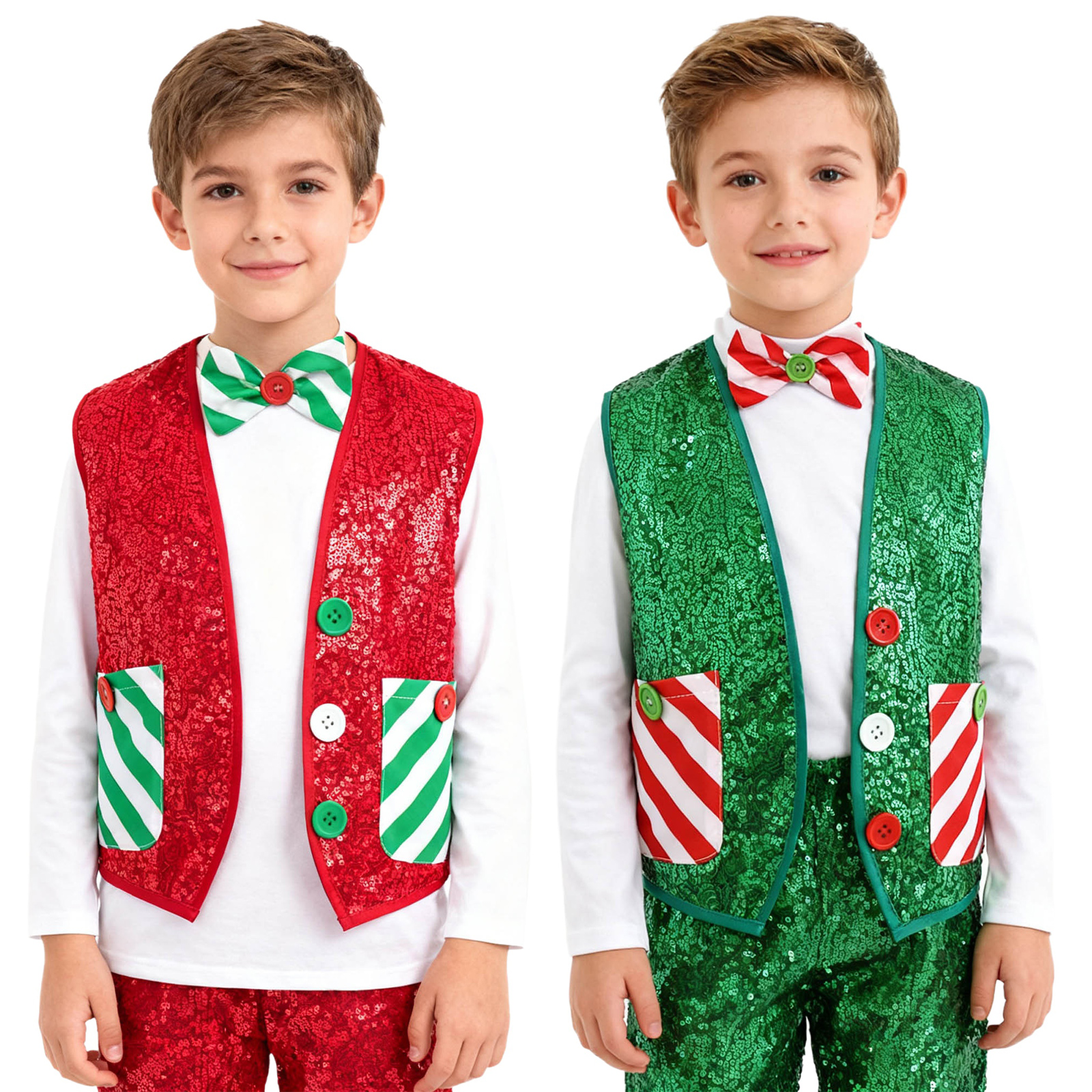 Boys Girls Christmas Shiny Seq - Elf Costume Christmas ulasan dan harga