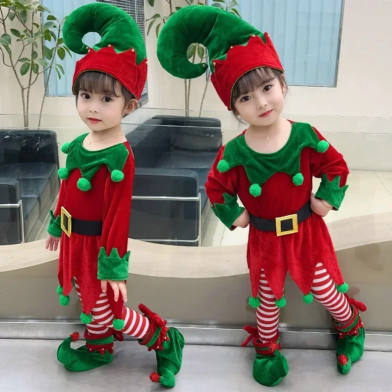 Fancy New Year Green Santa Cla - Elf Costume Christmas ulasan dan harga