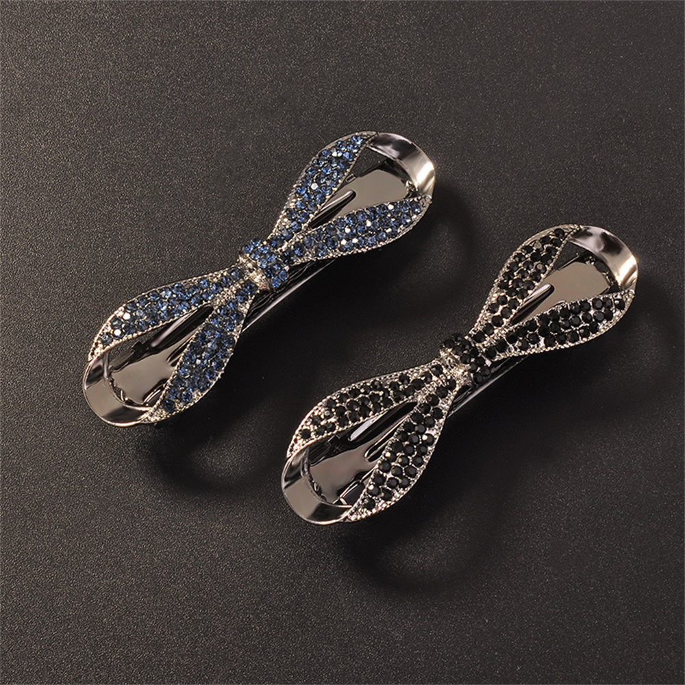 Exquisite Faux Crystal Bow Hai - Ribbon Bow Gift ulasan dan harga