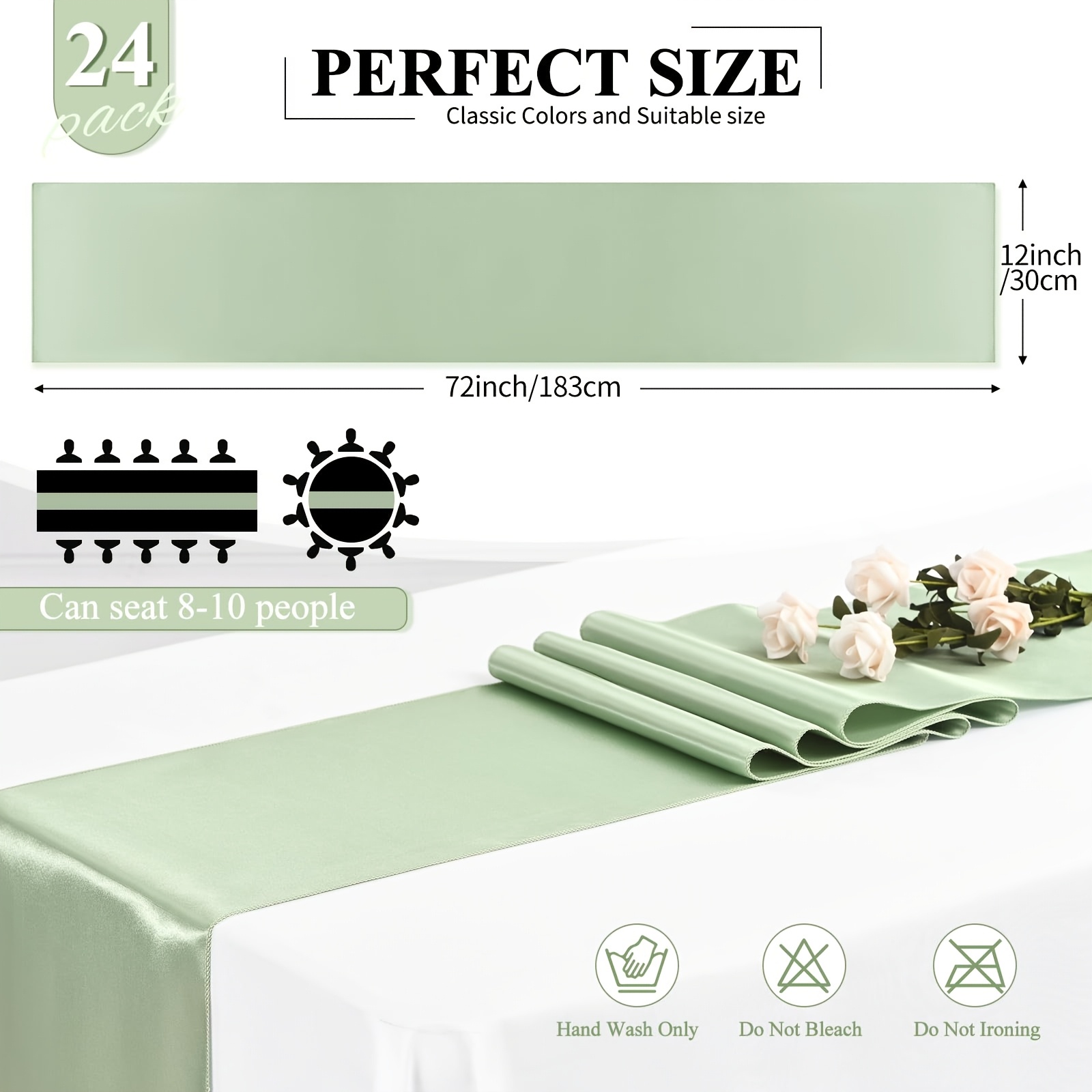 Showgeous 24pcs of Satin Table - Christmas Table Runner ulasan dan harga