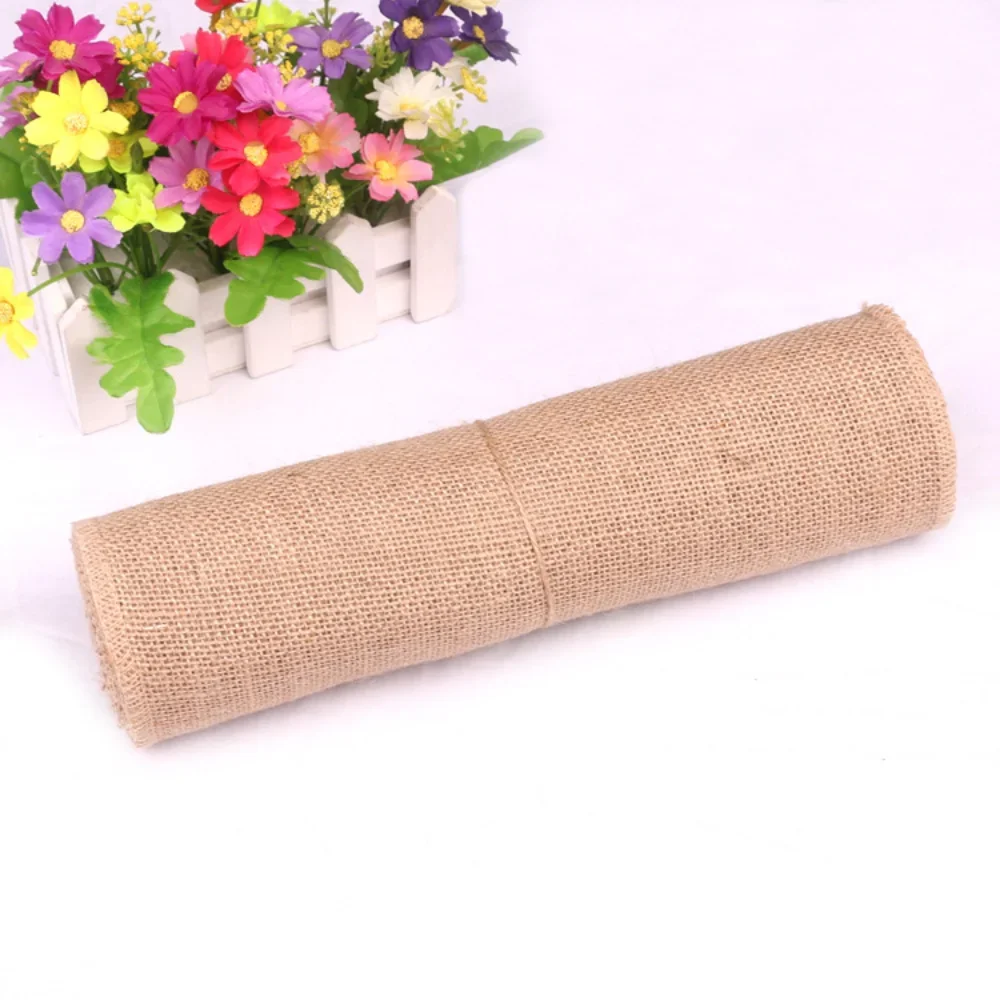 Natural Beige Burlap Roll 30cm - Christmas Table Runner ulasan dan harga