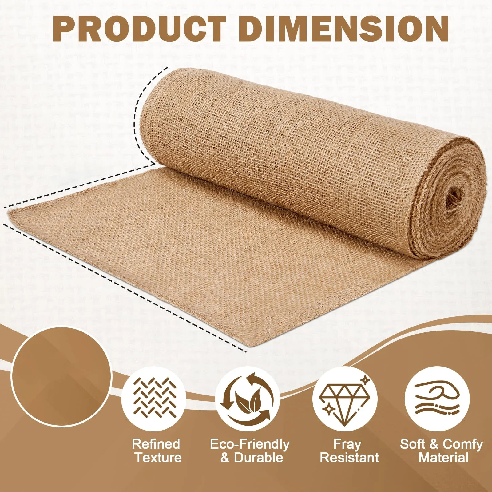 Natural Beige Burlap Roll 30cm - Christmas Table Runner ulasan dan harga