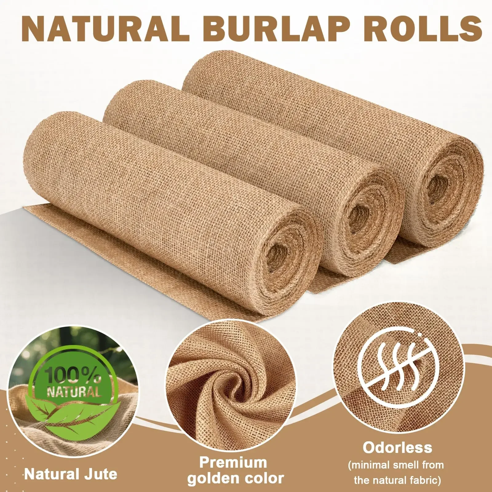 Natural Beige Burlap Roll 30cm - Christmas Table Runner ulasan dan harga
